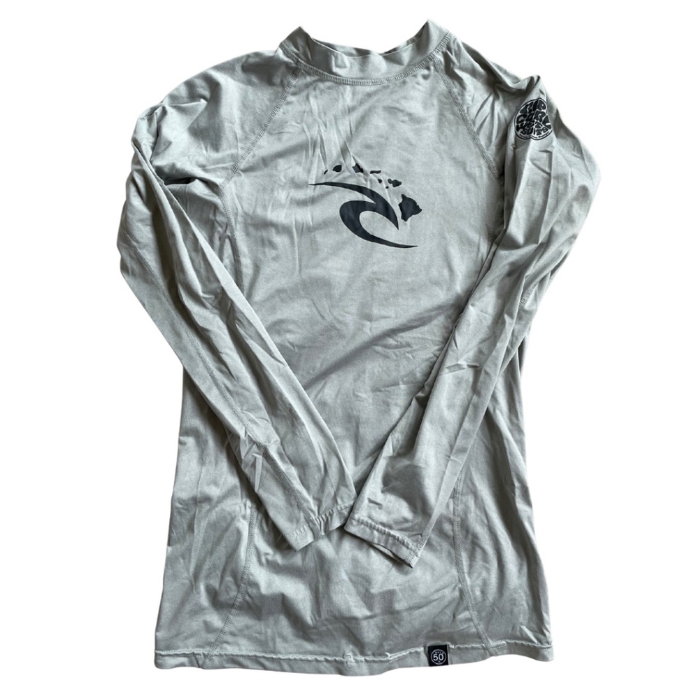 Rip Curl Grey Mens Long-sleeve Rashguard